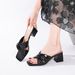 New Fashion Rhinestone Slippers Thick-soled High-heeled Women_vogvips.com