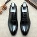 Italian Business Blue With Carve Patterns Fashion Bridegroom Leather Shoes_vogvips.com