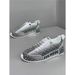 Men's Versatile Slip-On Low Top Fashion Sneakers Rhinestone Summer 2024 White Casual Shoes_vogvips.com