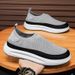 2024 Flyweave Men's Shoes Fashion Socks Shoes Summer Cloth Shoes Breathable Thick soled Lazy Shoes Heightening Casual Slip on_vogvips.com