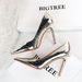 Women's Elegant Pointed Toe High Heel Pumps With Metallic Stone Texture - Perfect For Evening Parties Special Occasions Pointed Toe Shoes_vogvips.com