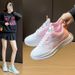 Flying Woven Shoes Female Student Sports Running Shoes Casual Shoes Platform Height Increase_vogvips.com