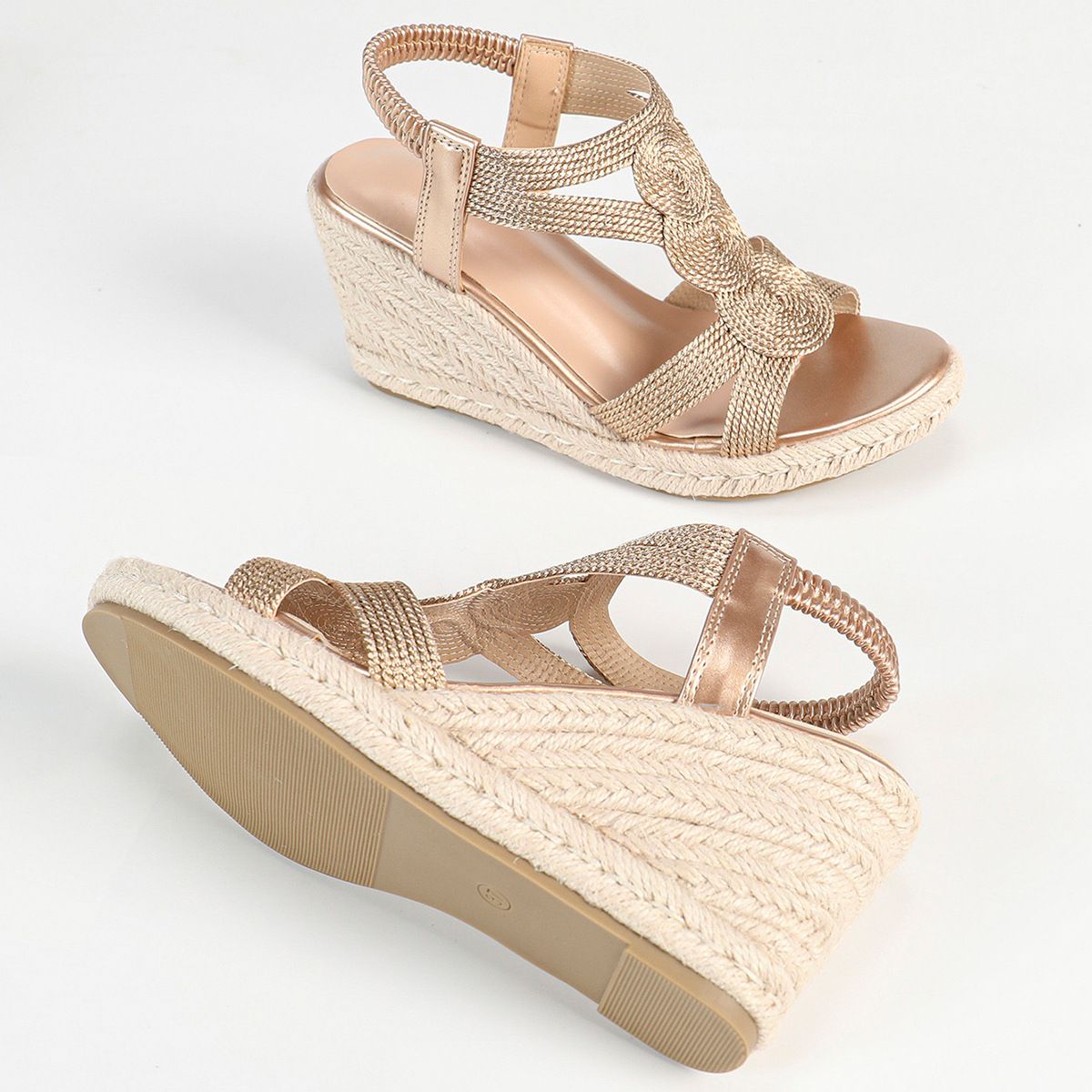 Women's Bohemian Wedge Sandals For Women - Handmade Jute Rope Roman Style Summer Shoes (Comfortable Platform & Adjustable Straps)_vogvips.com