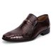 Euro Step Men's Casual Leather British Oxford Business Pointed Large Size Formal Wedding Shoes Wear-resistant Non-slip_vogvips.com