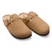 Crestar Women's Mules Cork Clogs Slippers Fashion Soft Footbed Suede Beach Slides With Arch Support Girls Outdoor Muller Shoes_vogvips.com