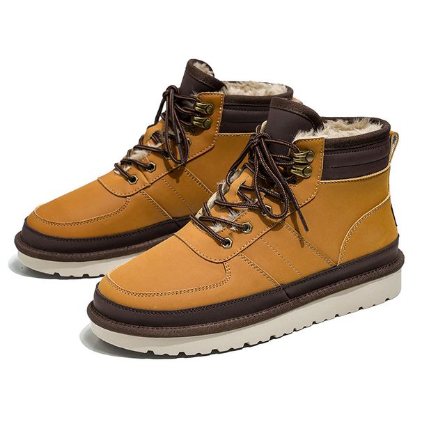 Men's Winter Snow Boots With Thick Sole – Warm Faux Fur Lined Casual Shoes For Outdoor & Daily Wear_vogvips.com