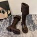 Over-the-Knee 2024 Autumn Winter New British Style Chunky Heel Thick Sole For Women Non-Slip Slimming Long Boots_vogvips.com