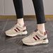 2025 Spring And Autumn New Women's Lightweight Running Shoes With Soft Sole, Non-Slip, Fleece-Lined Leather Surface,_vogvips.com