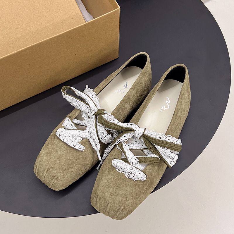 Shallow Single Shoes Ballet Flat Women's Shoes Soft Sole Early Spring French Retro Mary Jane Shoes Inner Height Increase_vogvips.com