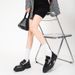 Pointed Toe Women' Britih Style Retro Metal Single Shoe 2025 New Genuine Leather Thick Sole Chunky Heel Runway_vogvips.com