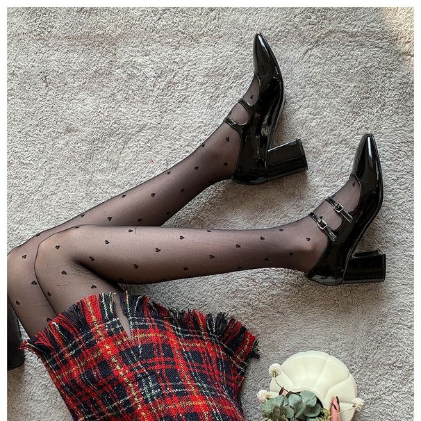 Chunky Heel Height-Boosting Style, Low-Heel Round-Toe Pumps For Women_vogvips.com