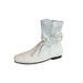 2025 Fall/Winter New Niche Design Lace-Up Height-Increasing White Ankle For Women, Vintage Slim Boots_vogvips.com