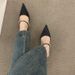 French Style High-End Rhinestone One-Strap Closed-Toe For Women, 2025 New Pointed Toe High Heel Mules_vogvips.com