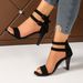 Cross-border Foreign Trade Plus-size Women's Shoes 2025 Summer New Style Suede Strap Versatile European And American_vogvips.com