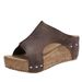 European And American Cross-border Foreign Trade Large-size Wedge Sandals, New Fish-mouth Thick-soled Fashion Studded_vogvips.com