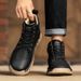 European Warm Series Martin Genuine Soft Sole Wear-Resistant Casual British Style Work Men's High-Top Leather Boots Safety Shoes_vogvips.com