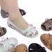 Mom Shoes Sandals Women's Soft-soled Non-slip Fish Mouth Shoes Comfortable Middle-aged Women's Hole Shoes Hollow Shoes_vogvips.com