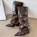 F7868-1 Fashionable Pleated Over-the-Knee 2025 New Hot Girl High Stacked Cuffed Boots_vogvips.com