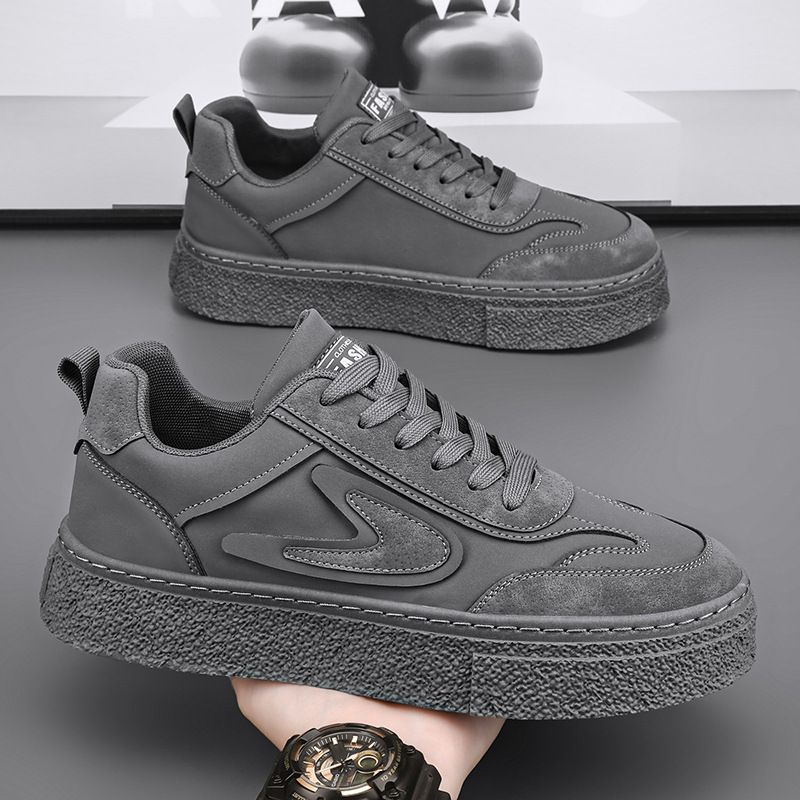 Men's Shoes New Thick Soled Wear Resistant Work Casual Shoes Men's Sports Low Top Flat Shoes_vogvips.com