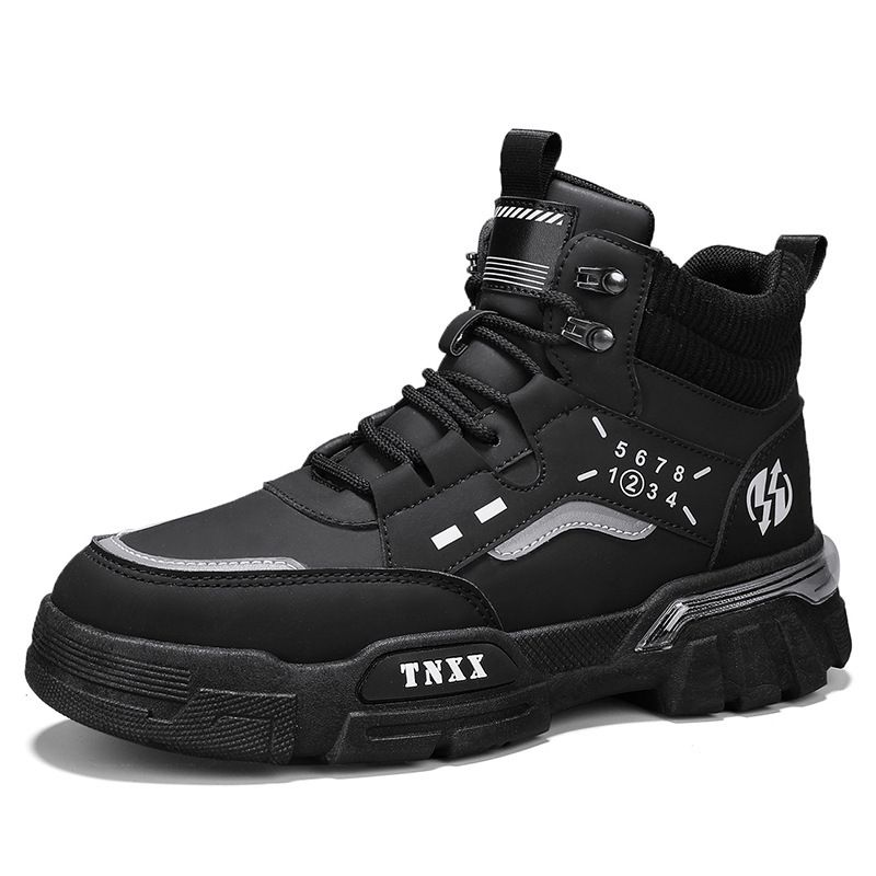 European Warm Series 2025 Autumn Winter New Martin Street Versatile High-top Men's Fashion Trend Yellow Boots Thick-soled Shoes_vogvips.com
