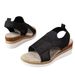 Summer New Wedge Sandals, Large Size, Popular On Amazon, Fly-knit Mesh Peep-toe Women's High Heels Wholesale_vogvips.com