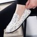 Men's Casual Slip-On Loafers With Breathable Fabric, Round Toe Design, And Lightweight Sole For All-Season Comfort For Young Men_vogvips.com