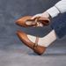 Vintage Genuine Casual Shallow Women's Leather, Soft Sole, Mary Jane Single Strap Shoes, Comfortable Pointed-toe Fashion_vogvips.com