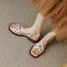 French-style 2026 New Cross-strap Sandals For Women, Vintage Roman Shoes, Open-toed, Versatile, Low-heeled, Genuine_vogvips.com