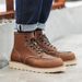 Martin Boots Men's Thick-soled Heightening Lace-up Locomotive Shoes Mountaineering Tooling Boots Waterproof And Non-slip Short Boots_vogvips.com