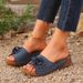 Women's Shoes New Summer Wedge Heel Casual Sandals Flower Beach Shoes Manufacturers_vogvips.com