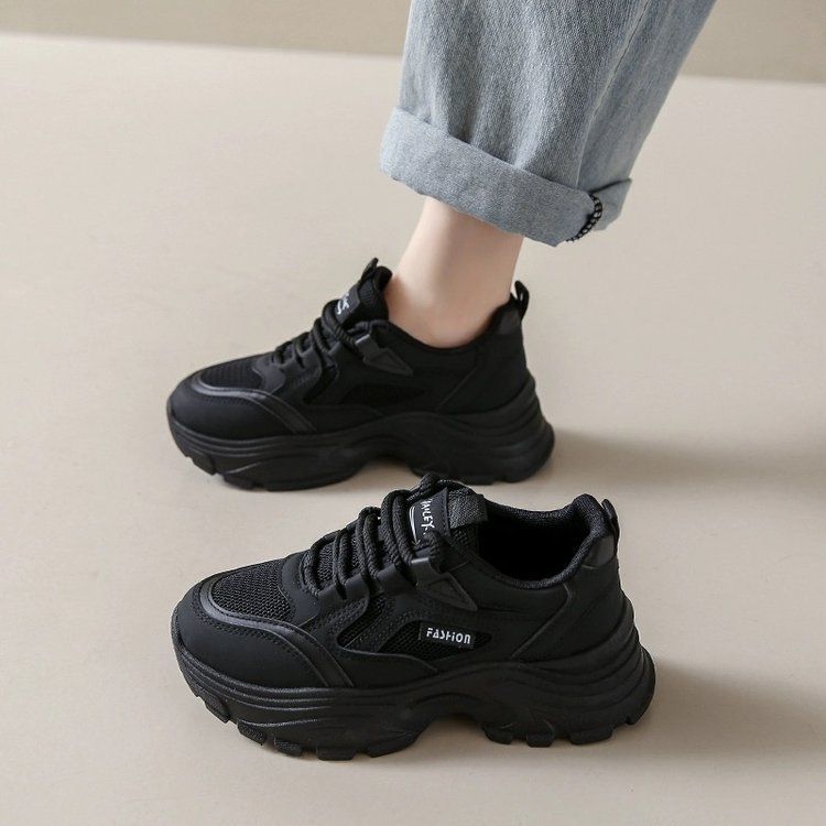 Thick Soled Mesh Dad Women S Heightening Little White Lightweight Casual Sports Shoes Children_vogvips.com