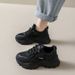 Thick-soled Mesh Dad Shoes Women's Heightening Little White Shoes Lightweight Casual Sports Shoes Children_vogvips.com