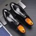 Autumn Winter New Men's Business Formal Leather Breathable British Style Pointed Toe Slip-On Groom Wedding Shoes_vogvips.com