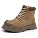 Martin 2025 Autumn New Style Yellow Thick Sole Height Increasing High-top Shoes Men's Hiking Work Outdoor Boots_vogvips.com