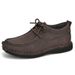 Men's Work Boots With Cushioned Insoles & Slip-Resistant Outsoles - Casual Lace-Up Leather Shoes For Business & Daily Wear (Black, Brown, Gray)_vogvips.com