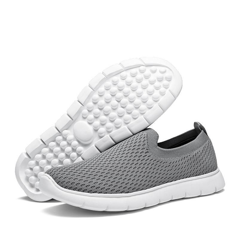 2024 New Large Size Flying Woven Casual Shoes Men's Hot-selling One-pedal Light Foot Cover Lazy Shoes Men's Shoes Spot_vogvips.com