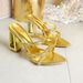 European And American Cross-Border New Niche Style Elegant Square-Toed Colorful Shallow One-Strap Irregular Heel Super_vogvips.com