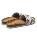 RUIZUSTOCK New Slippers Floral Print Single Strap Cork Footbed Slides White Botanical Pattern Casual Sandals_vogvips.com