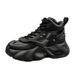Men's Fashion Sneakers With Hidden Height Increase - Classic Dad Shoes For Casual Wear, Comfortable Round Toe Design, Breathable Mesh Lining_vogvips.com