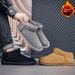 Snow Boots Men's Winter Velvet Thickened Warm Shoes Men's Fur Integrated Cotton Shoes Large Size Men's Shoes Non-slip Men's Boots_vogvips.com