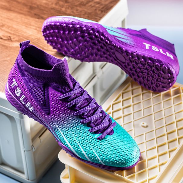 26ss Logo 1 Correct Falcon New High-top Long Soccer TF Broken Spike Special Training Shoes Football Men's Model_vogvips.com
