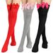 Sexy Valentine's Day bow socks over the knee stockings tall stockings women's stockings Date party stockings_vogvips.com