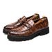 Men's Fashion Business Casual Leather Trendy British Style Fit Lefu Thick Sole With Elevated Tip Shoes_vogvips.com