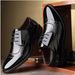 Formal men's leather shoes men's pointed black British business Youth increased casual shoes breathable soft a generation of hair_vogvips.com