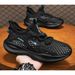 Warrior Men's 2026 New Breathable Large Mesh Summer Sneakers Flyknit Coconut Running Shoes For Men_vogvips.com