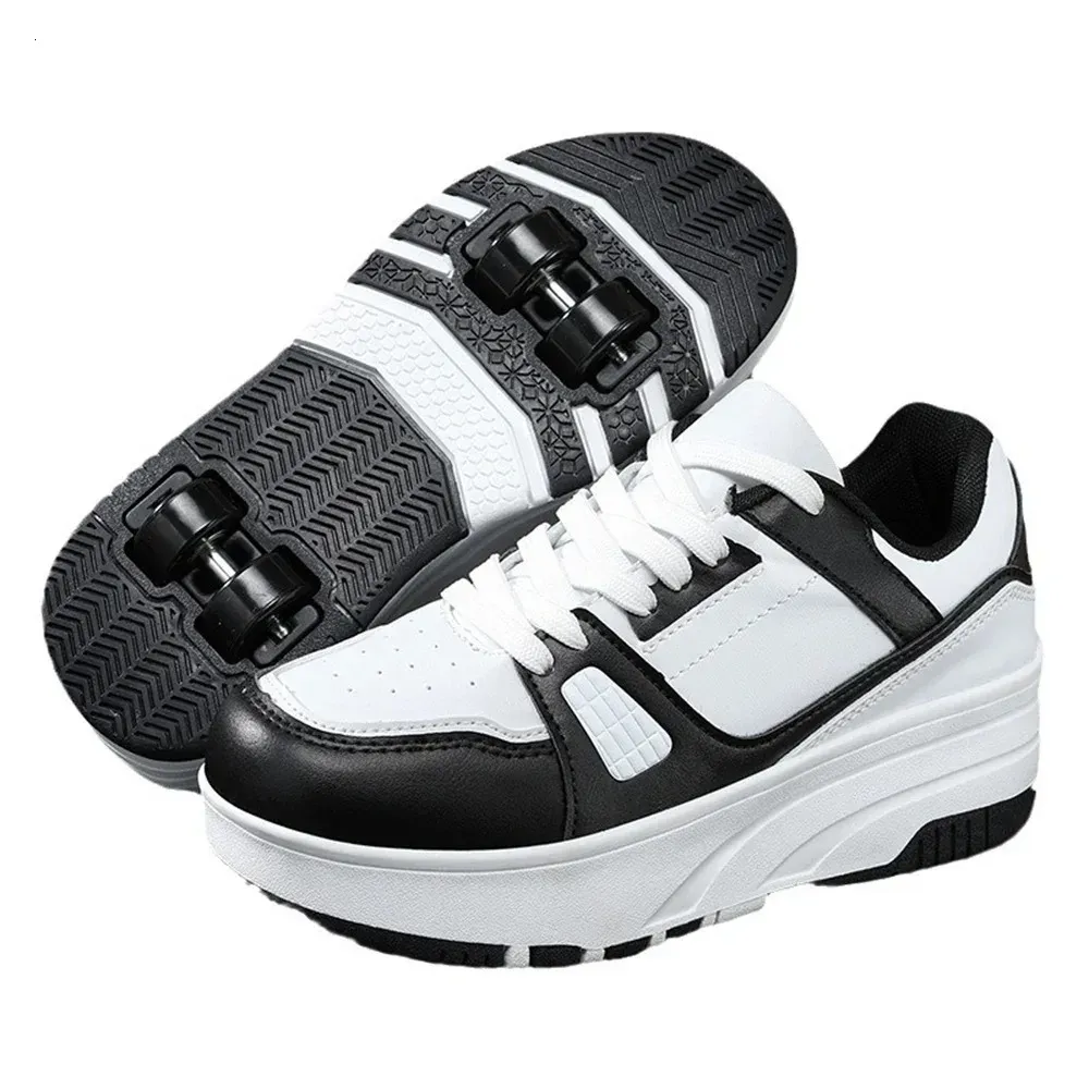 Wheeled Childrens Roller Skating Fashion Outdoor Sports Skateboarding Shoes 240701_vogvips.com