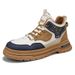 European Warm Series Patchwork Martin Autumn Winter New Thick Sole Height Increasing Lace-up Outdoor Sports Leather Men's Boots_vogvips.com