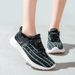 Men's New Sports Flying Woven Socks, Men's Casual Running Shoes, Fluorescent Popcorn Couple Shoes_vogvips.com