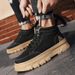 High-top Shoe Autumn Leather Non-lip Waterproof Britih Style Martin Men' Thick-oled Wear-reitant Caual Work_vogvips.com