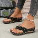 Floral Beach Flip-Flops For Women - Comfy Slip-On Summer Slides, Versatile Casual Outdoor Footwear_vogvips.com